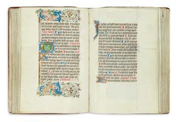 (MANUSCRIPT.)  Illuminated Book of Hours in Dutch on vellum.  Mid-15th century